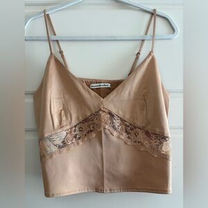 Abercrombie & Fitch Women's Tan Lace Trim Cami